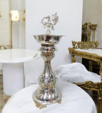 Sigaram 15 Inch German Silver Diya Made By Pure German Silver For Home Pooja Decore K4433
