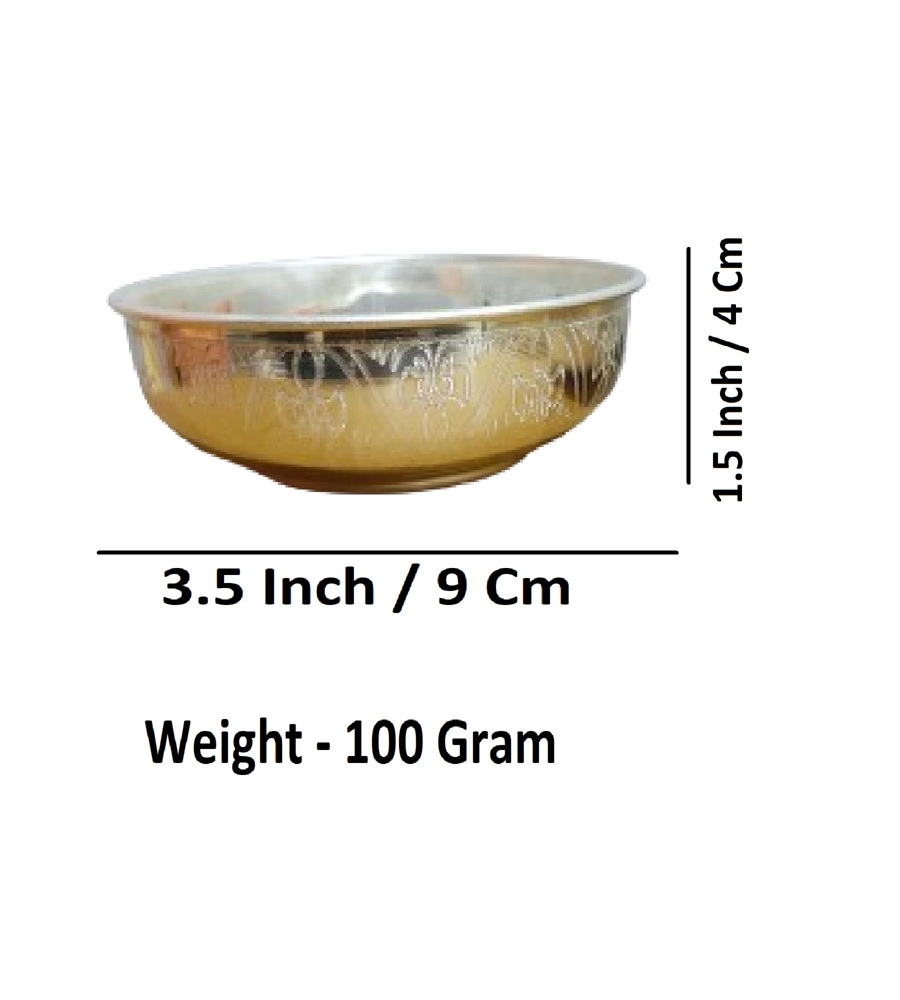 Sigaram 3 Inch German Silver Bowl For Home Pooja Decore K4434