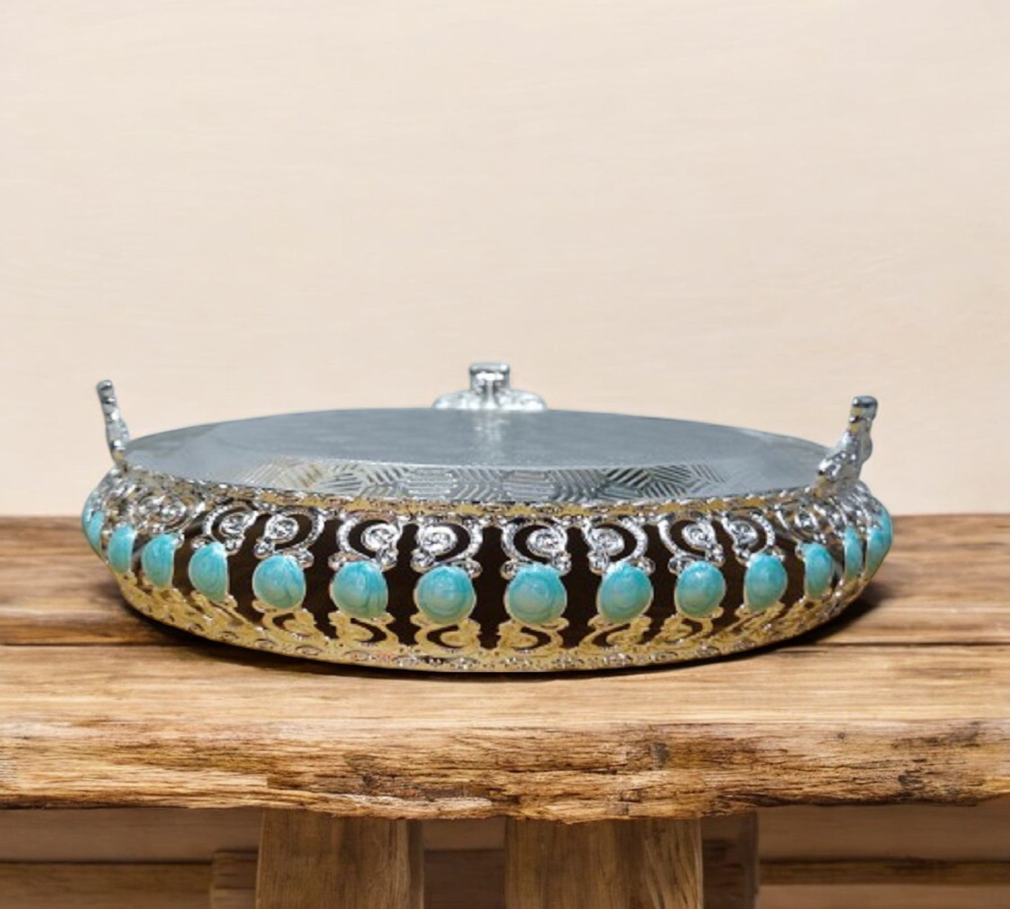 Sigaram 8 Inch Wedding Tray For Pooja Festival and Wedding Ceremany K4450