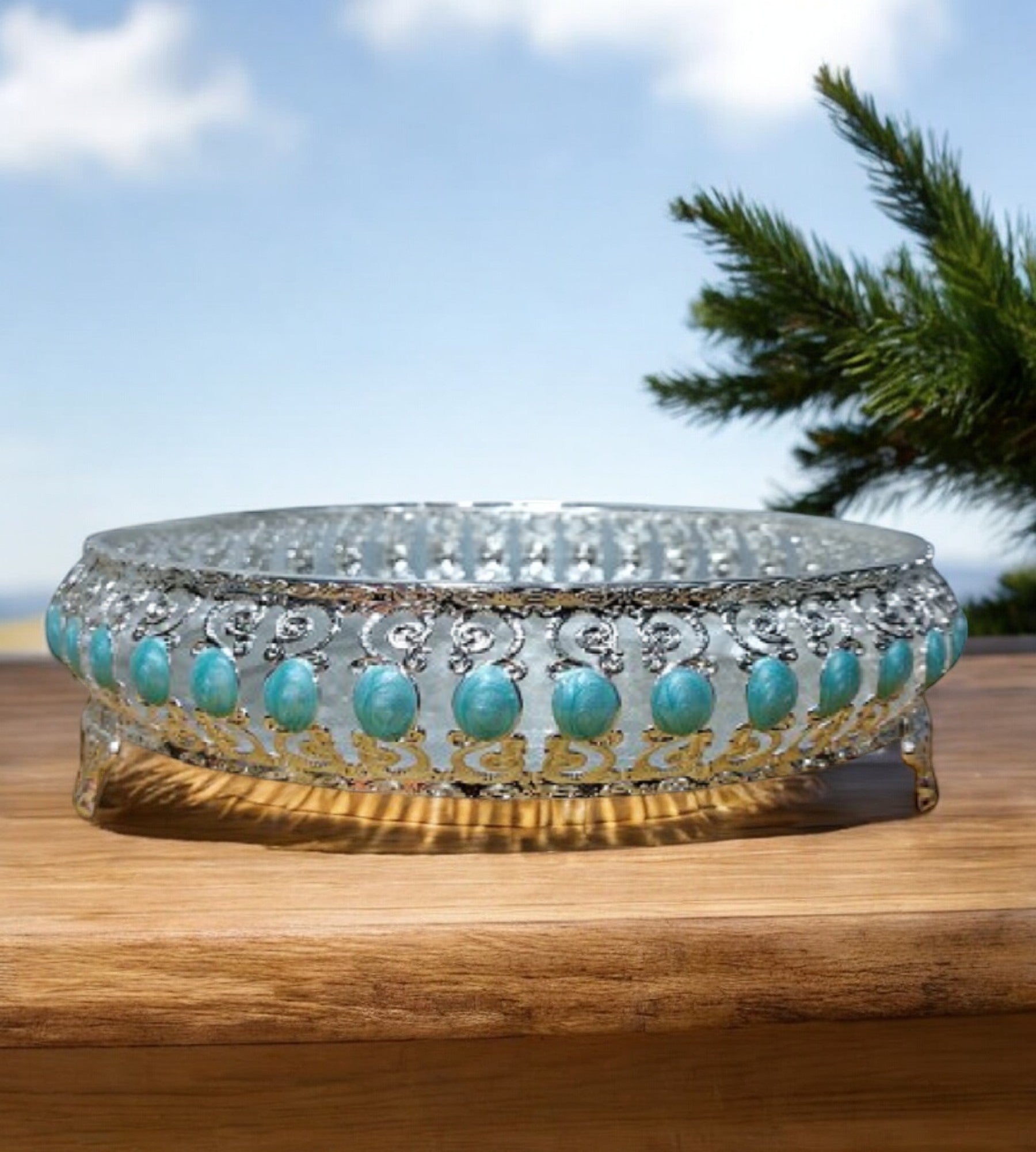 Sigaram 8 Inch Wedding Tray For Pooja Festival and Wedding Ceremany K4450
