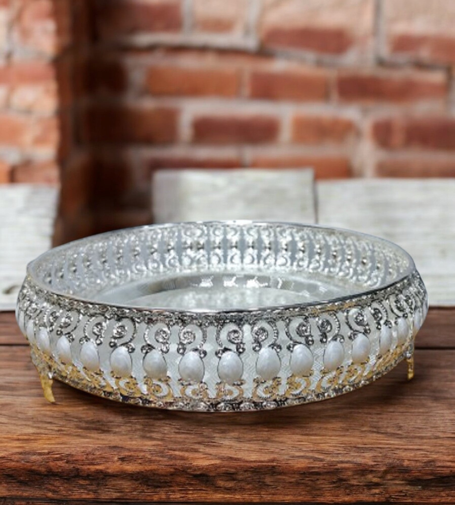 Sigaram 10 Inch Wedding Tray For Pooja Festival and Wedding Ceremany K4453