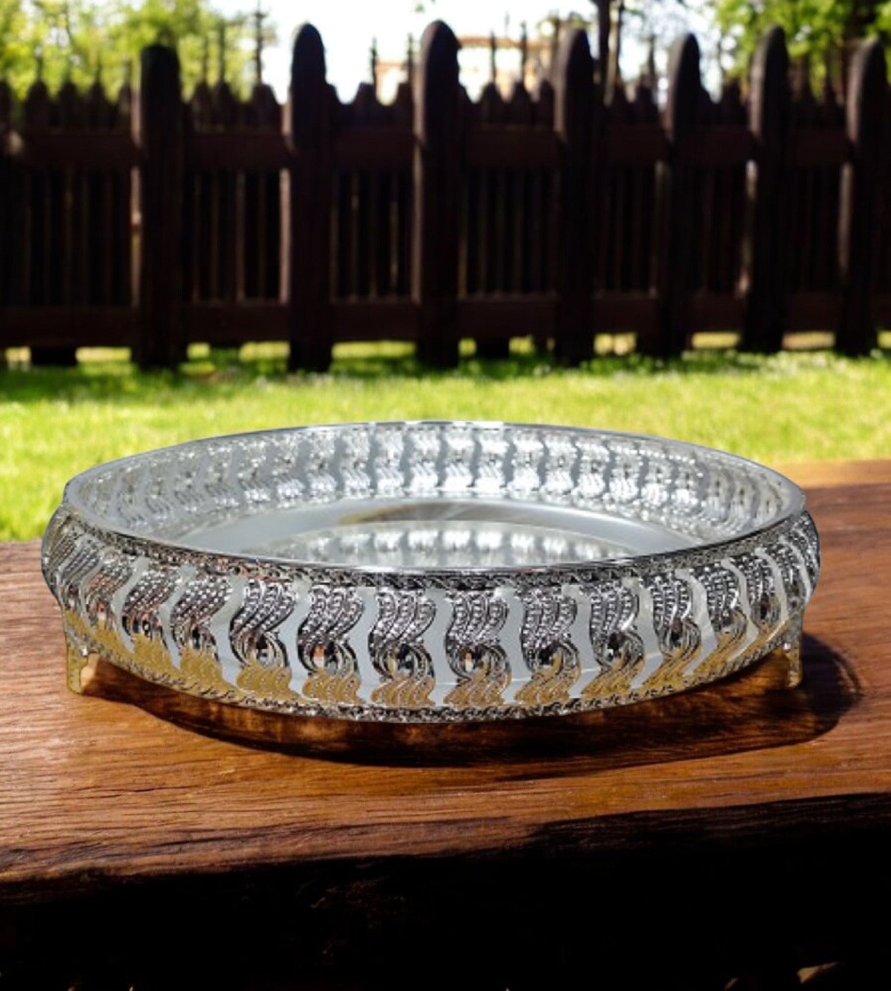 Sigaram 10 Inch Wedding Tray For Pooja Festival and Wedding Ceremany K4455