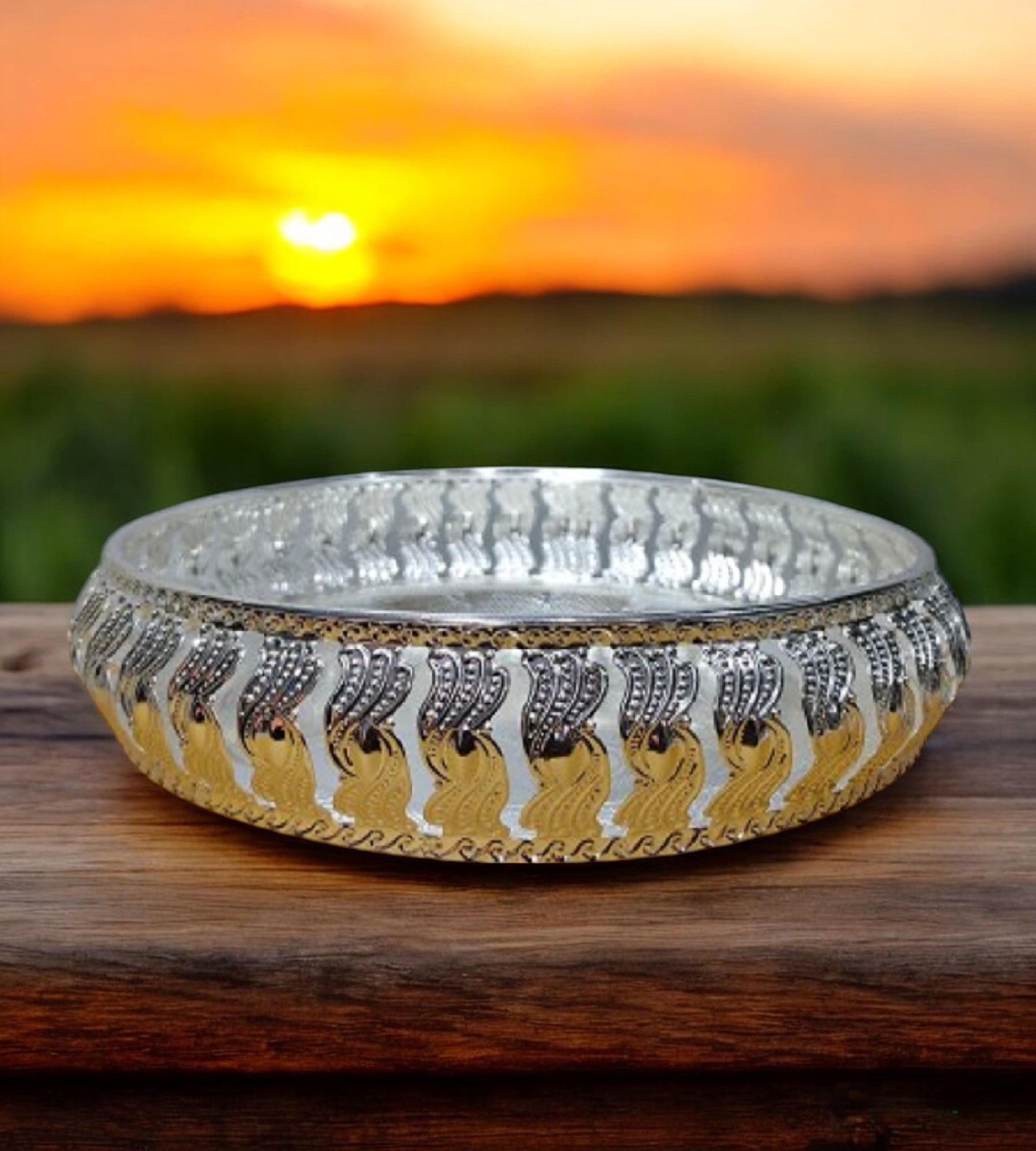 Sigaram 8 Inch Wedding Tray For Pooja Festival and Wedding Ceremany K4456