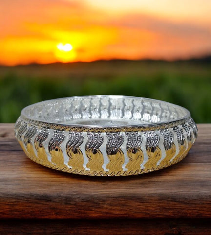 Sigaram 8 Inch Wedding Tray For Pooja Festival and Wedding Ceremany K4456