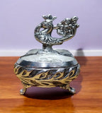 Sigaram 3.5 Inch Antique German Silver 2 Cup Panchwala Kum Kum Bharani For Home Pooja Decore K4478