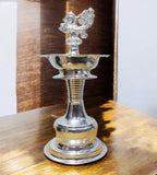Sigaram German Silver 11 Inch Plain Diya For Home Pooja Decore K4485
