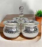 Sigaram Brass 4x3 Inch 3 Cup Panchwala um Kum Bharani Cup For Home Pooja Decore K4489