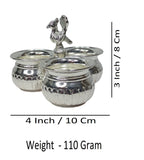 Sigaram Brass 4x3 Inch 3 Cup Panchwala um Kum Bharani Cup For Home Pooja Decore K4489
