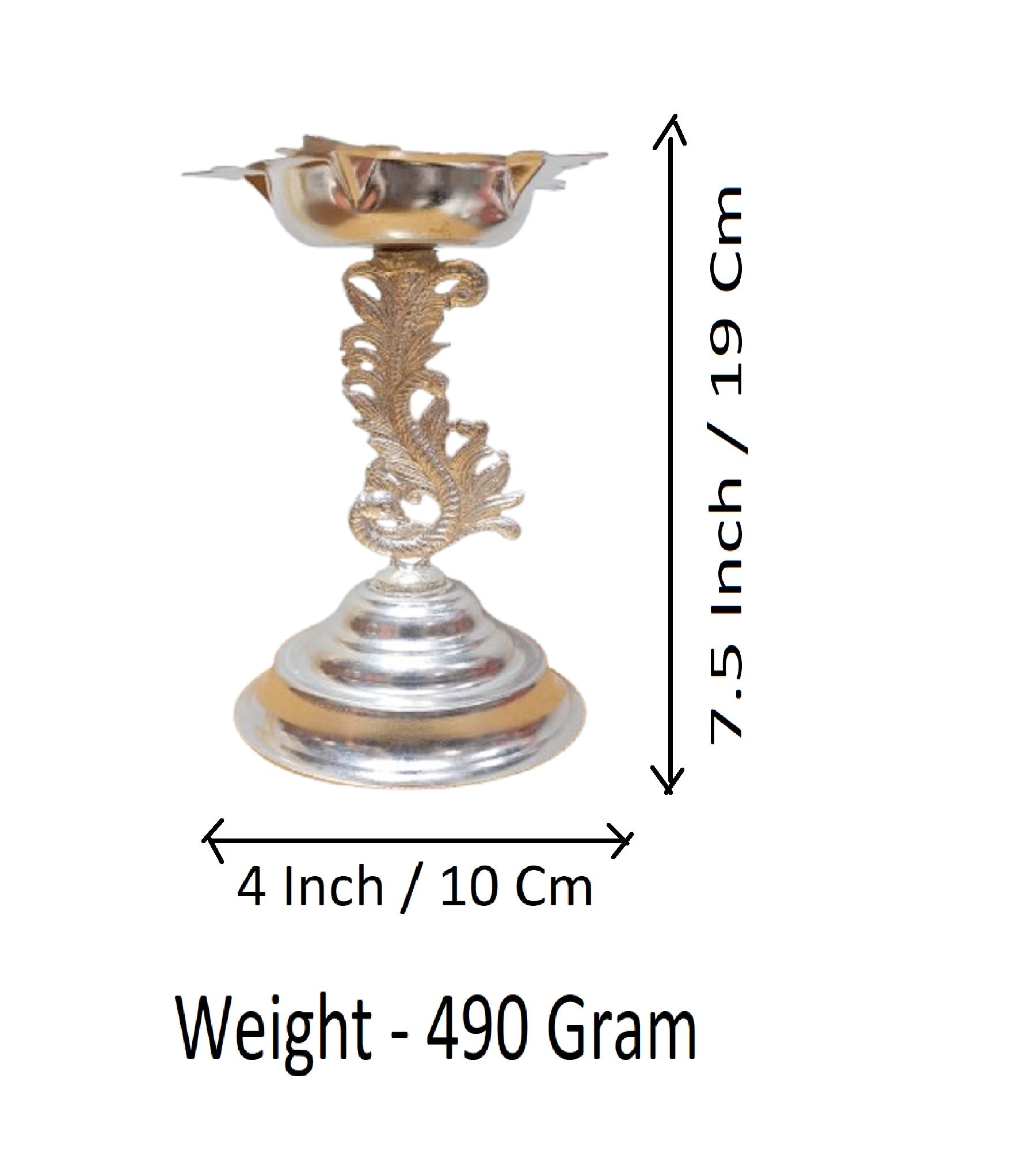 Sigaram 7.5 Inch Peacock Diya Made By