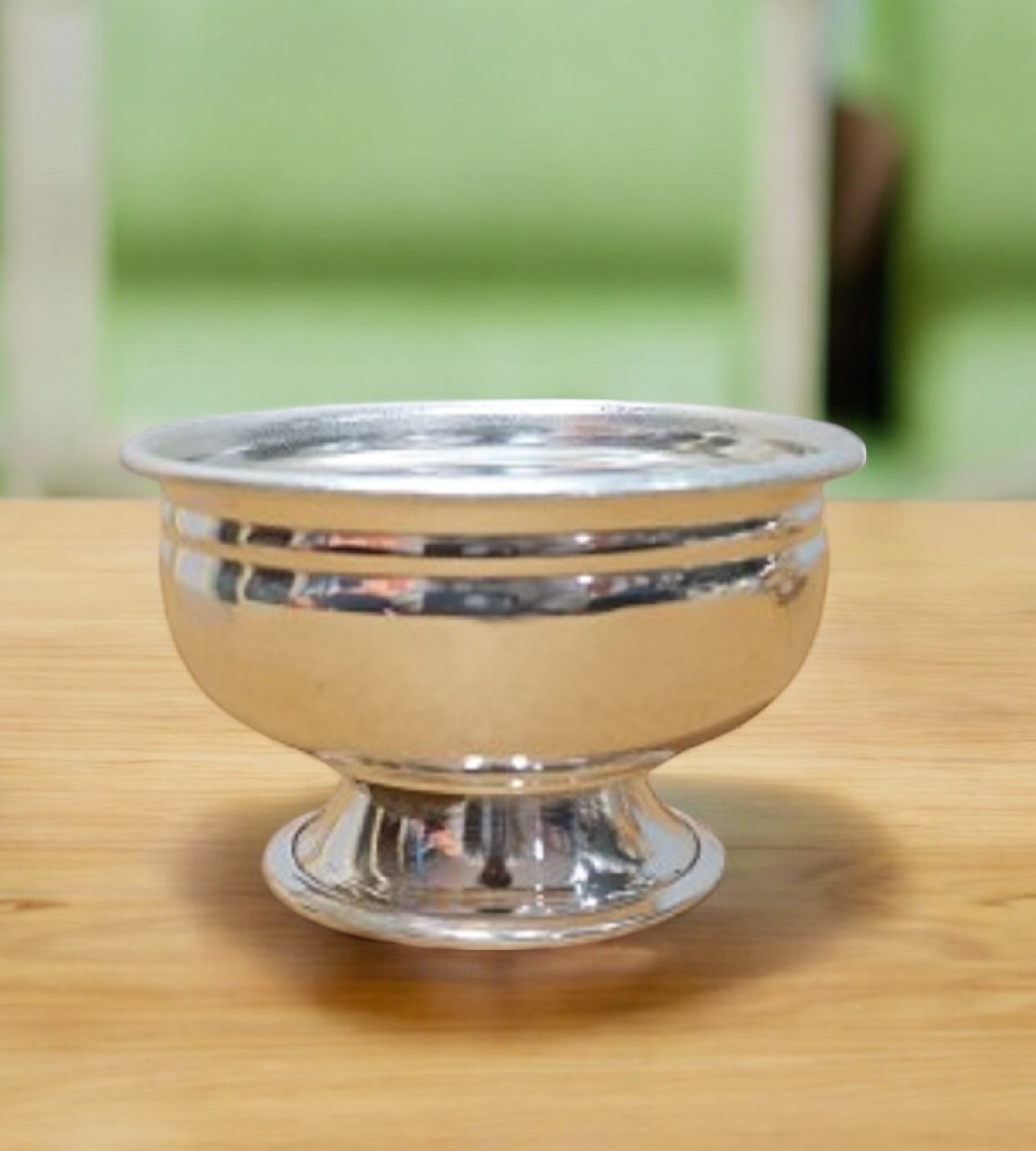 Sigaram German Silver 2 inch Plain Kum Kum Bharani Cup For Home Pooja Decore K4494