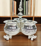 Sigaram Brass 5.5x5 Inch 3 Cup Panchwala with leg For Home Pooja Decore K4495
