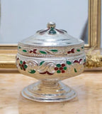 Sigaram Copper Meena Sindoor Kum kum Dabbi For Home Pooja Decore K4501