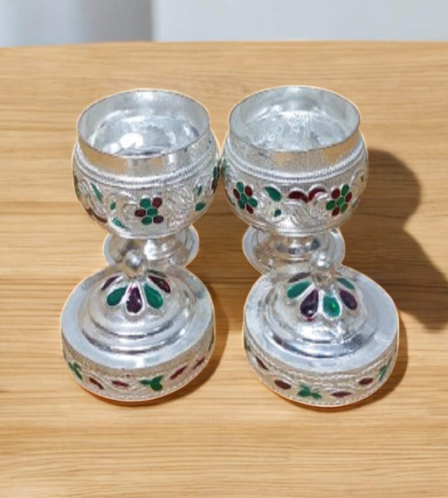 Sigaram Copper Meena Sindoor kum kum Dabbi For Home Pooja Decore K4502