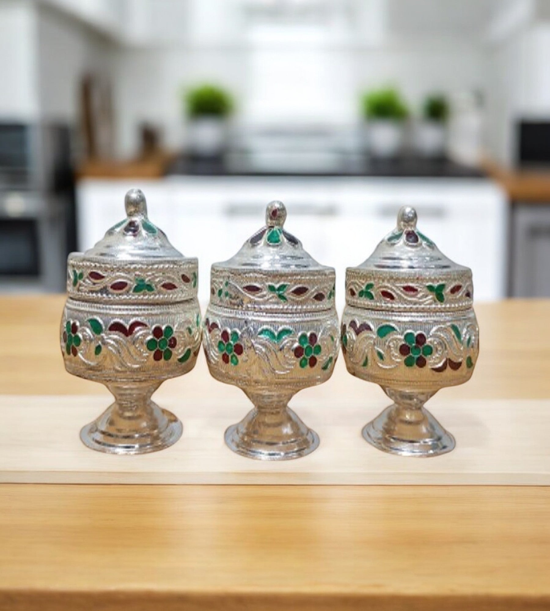 Sigaram Copper Meena Sindoor kum kum Dabbi For Home Pooja Decore K4504