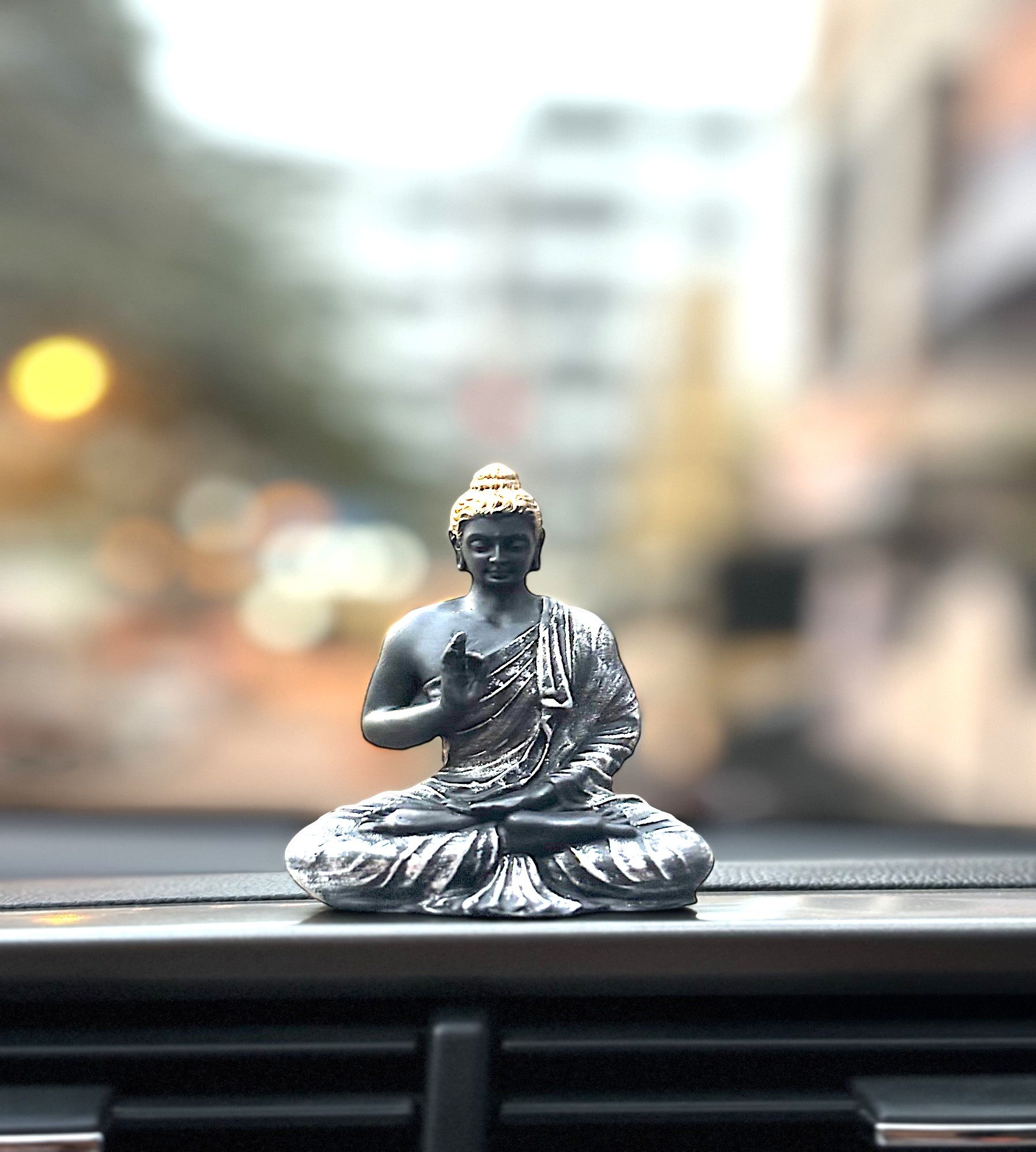 Sigaram White Color Sitting Budda Statue For Decorative Showpiece K4523