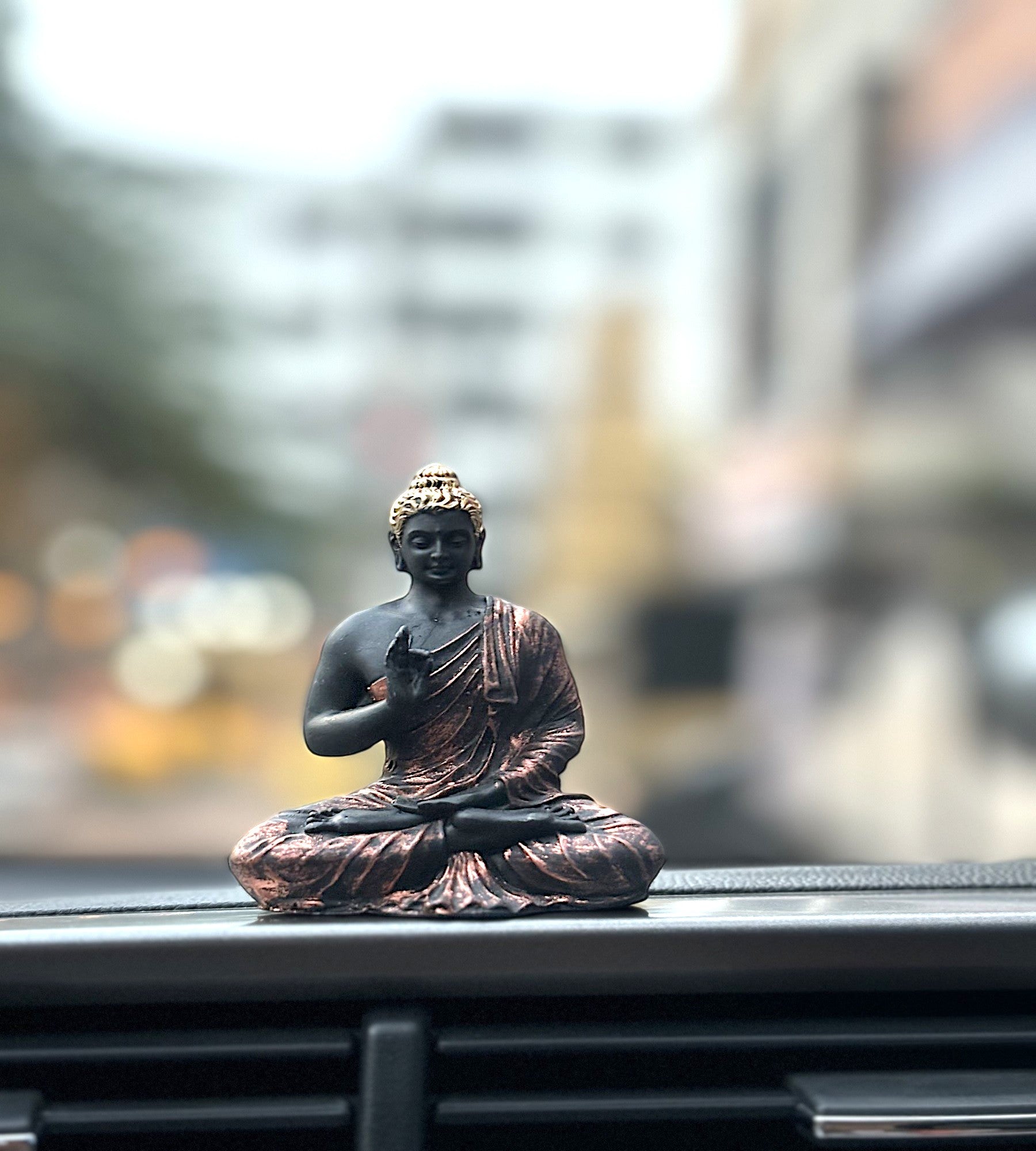 Sigaram Brown Color Sitting Budda Statue For Decorative Showpiece K4524