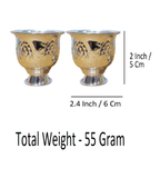 Sigaram Brass 2 Inch Kum Kum Bharani Cup For Home Pooja Decore K4560