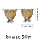 Sigaram Brass 2 Inch Fancy Kum Kum Cup For Home Pooja Decore K4561