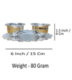 Sigaram Brass 6 Inch Chandan set For Home Pooja Decore K4563