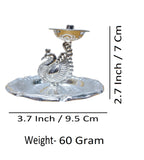 Sigaram Brass 2.7 inch Fancy Peacock Diya For Home Pooja Decore K4569