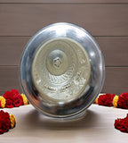 Sigaram 5 Inch German Silver Lakshmi Kalash For Home Poja Decore K4570