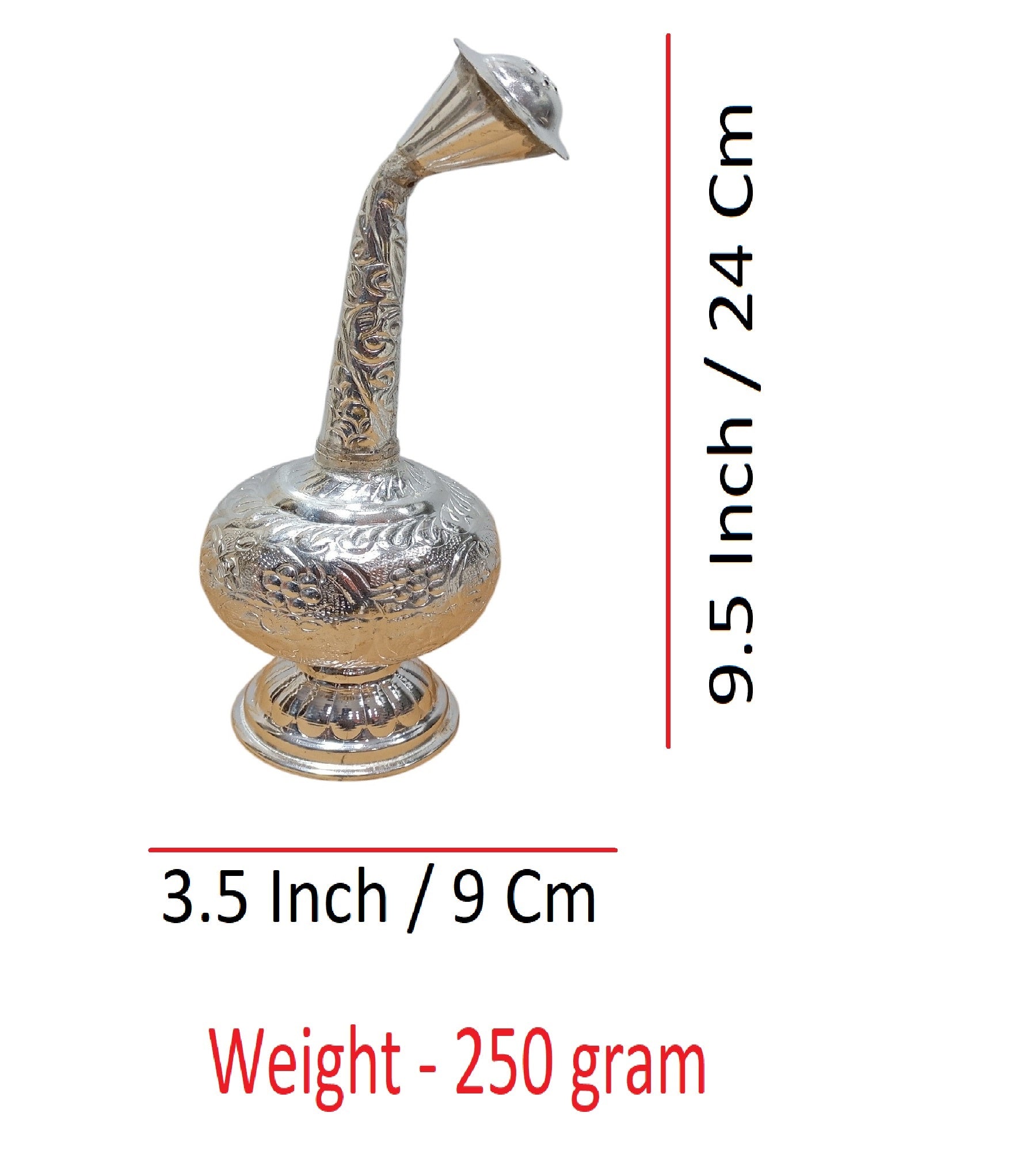 Sigaram Brass 9.5 Inch Rose water Spinkler for Wedding and Pooja Festival K4572