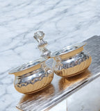 Sigaram Brass 4x3 Inch 2 Cup Panchwala Kum kum Bharani For Home Pooja Decore K4574