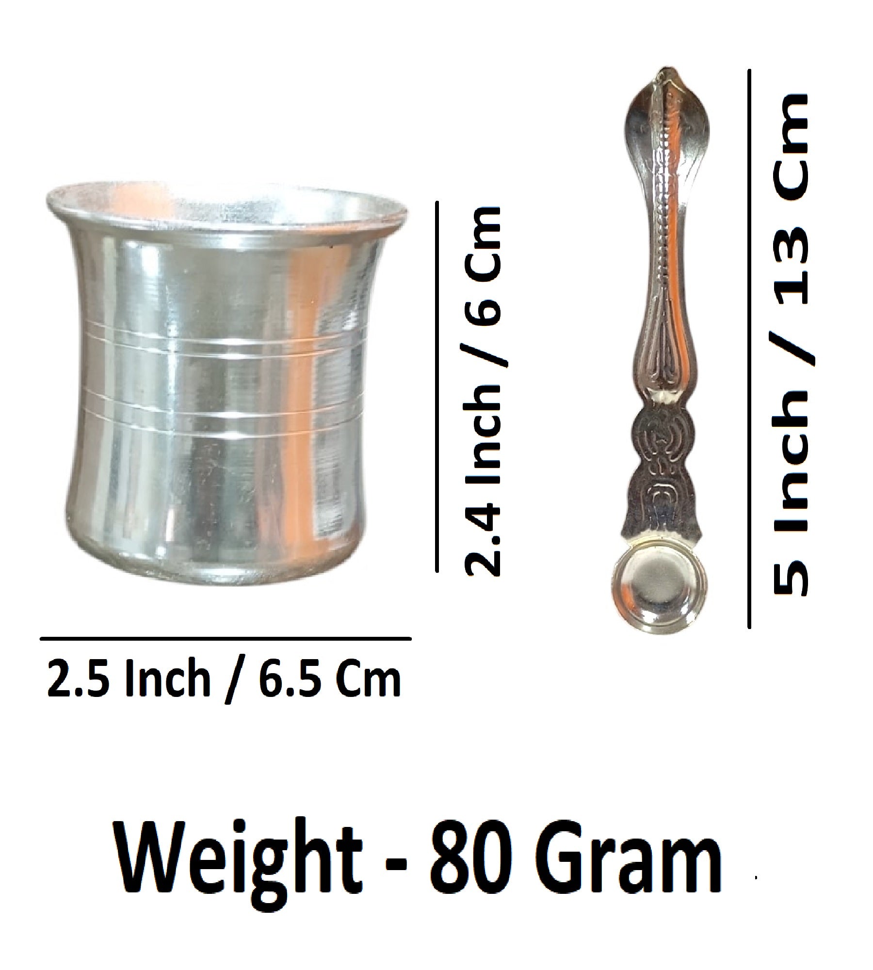 Sigaram Brass 2.4 Inch Panchpatre with Uddarane For Home Pooja Decore K4575