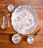 Sigaram Silver Plated Pooja Thali Arthi Set For Home Pooja Decore K4578