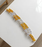 Sigaram 17 Inch Silver plated Gold & Silver Color Flower Mala / Hara For Home pooja Decore K4579