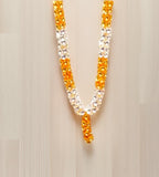 Sigaram 17 Inch Silver plated Gold & Silver Color Flower Mala / Hara For Home pooja Decore K4579