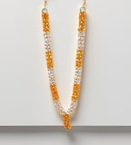 Sigaram 17 Inch Silver plated Gold & Silver Color Flower Mala / Hara For Home pooja Decore K4579