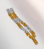 Sigaram 14 Inch Silver Plated Gold & Silver Flower Mala /Hara For Home Pooja decore K4581