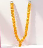Sigaram 16 Inch Silver Plated Gold Color Flower Mala / Hara For Home pooja Decore K4583