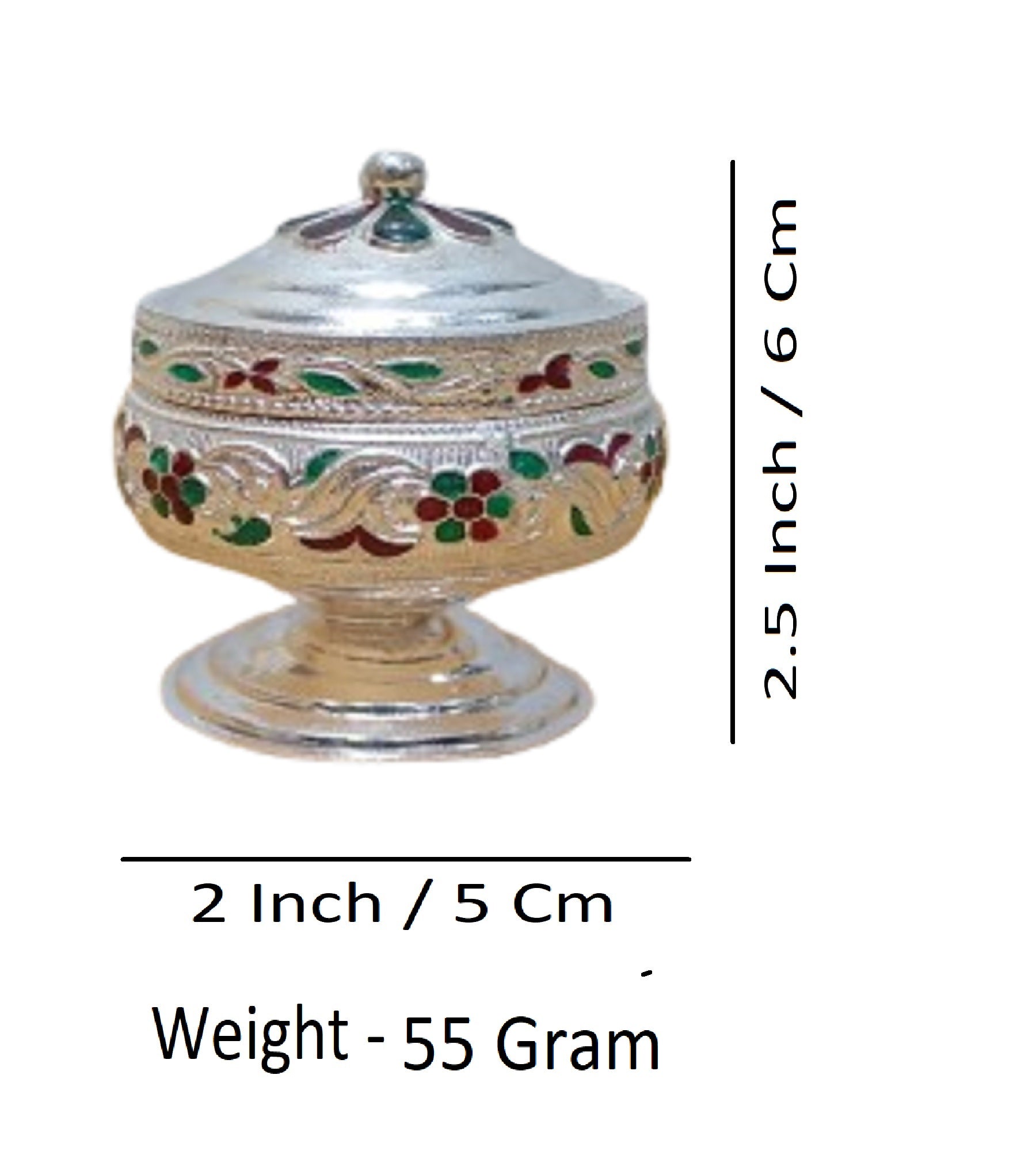 Sigaram Copper Meena Sindoor Kum Kum Cup For Home Pooja Festival K4584