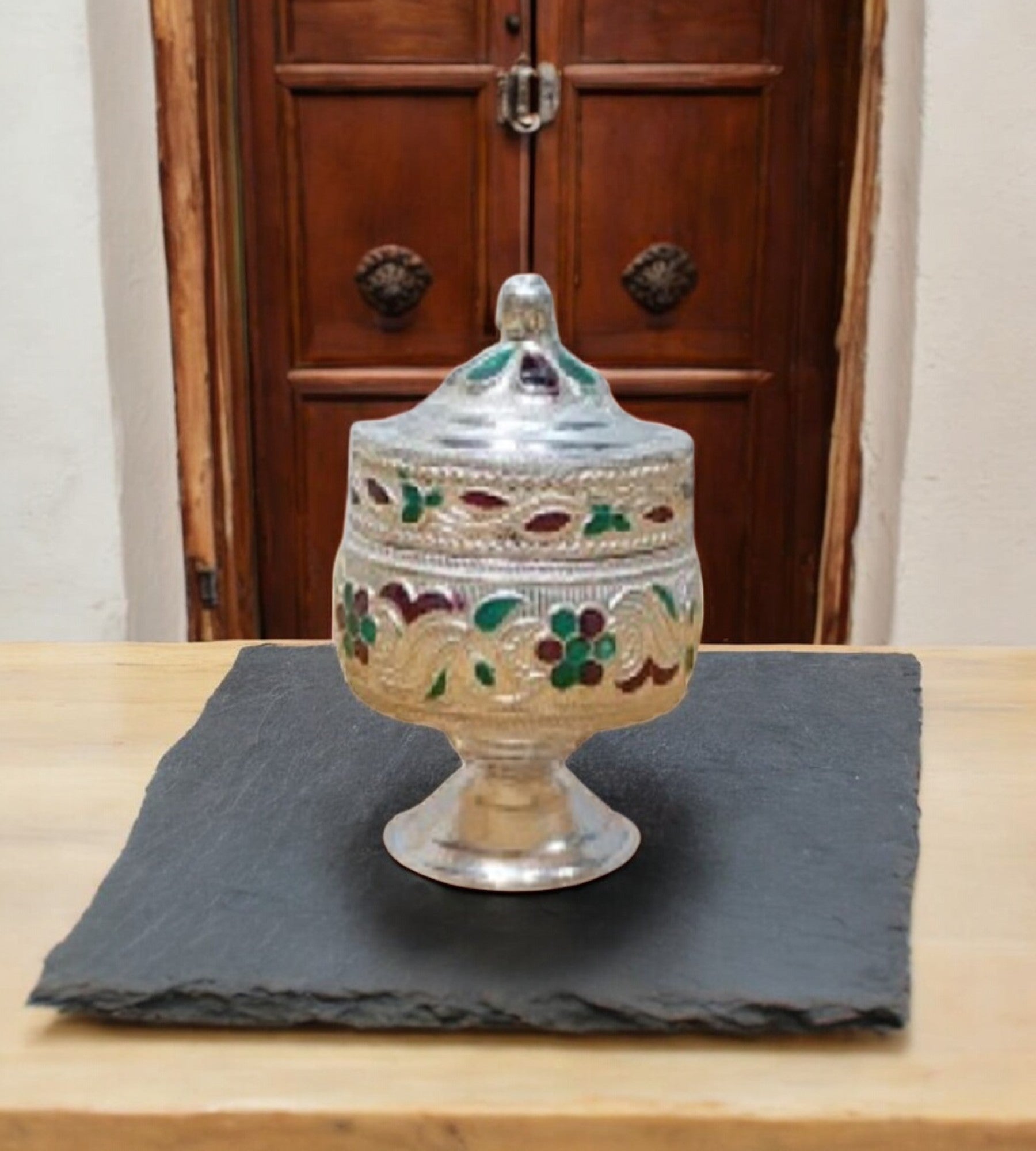 Sigaram Copper Meena Sindoor Kum Kum Cup For Home Pooja Festival K4585