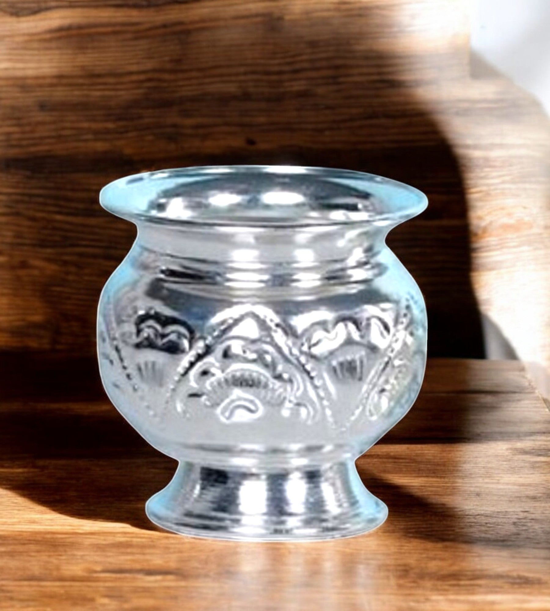 Sigaram German Silver 2.5 Inch Kum Kum Bharani Cup For Home Pooja Decor K4586