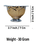 Sigaram Brass 2 Inch Fancy Kum Kum Bharani Cup For Home Pooja Decore K4590