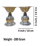 Sigaram Brass 5 Inch Flower Diya For home Pooja Decore K4593