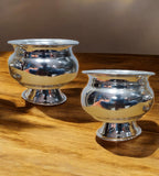 Sigaram Brass 2.8 Inch Plain Kum Kum Cup With Leg For Home Pooja Decore K4598