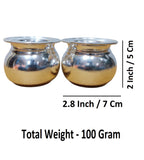 Sigaram Brass 2 Inch Plain Kum Kum Cup For Home Pooja Decore K4600