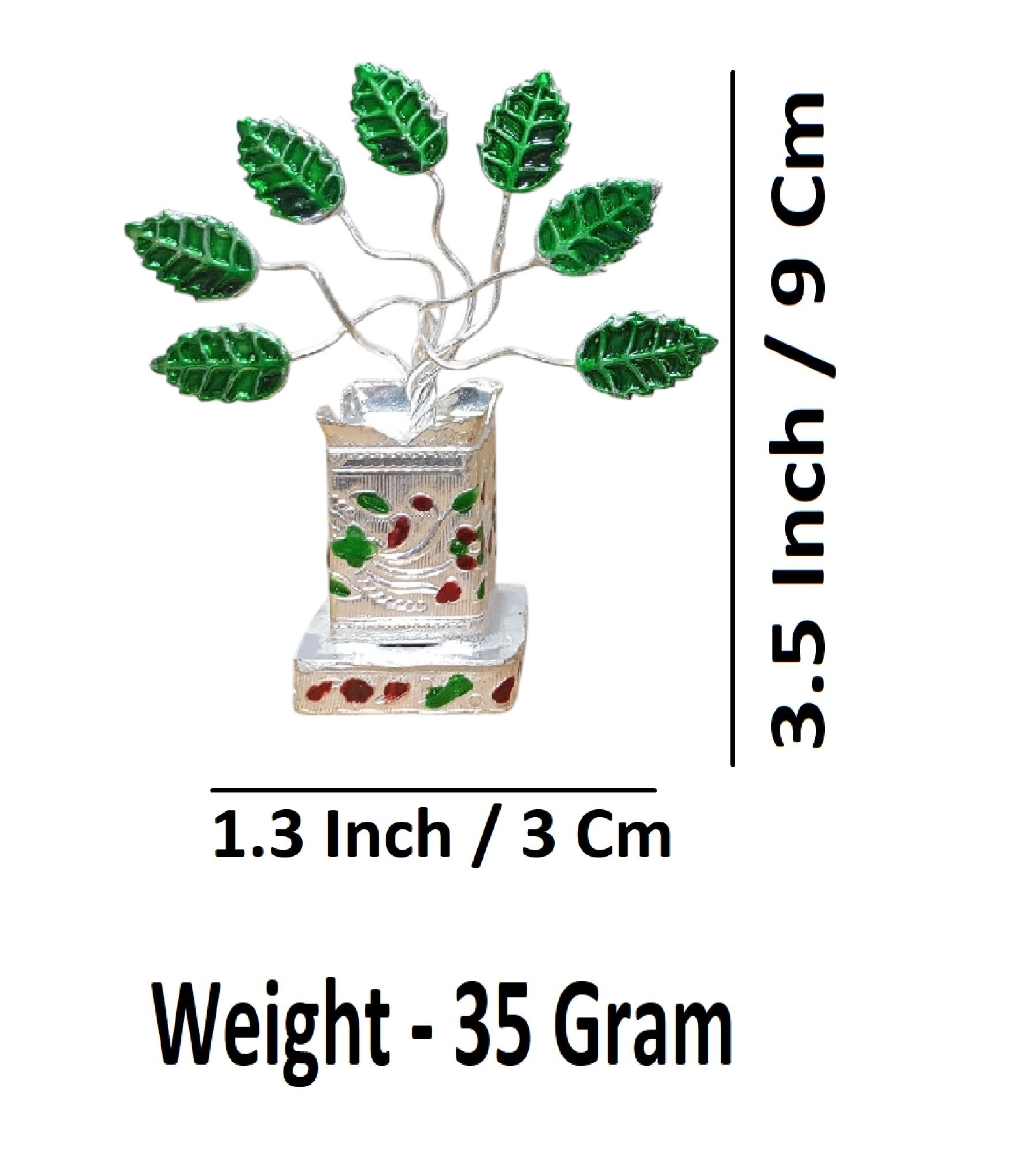 Sigaram Brass 3.5 Inch Tulsi Plant For Home Pooja Decore K4603