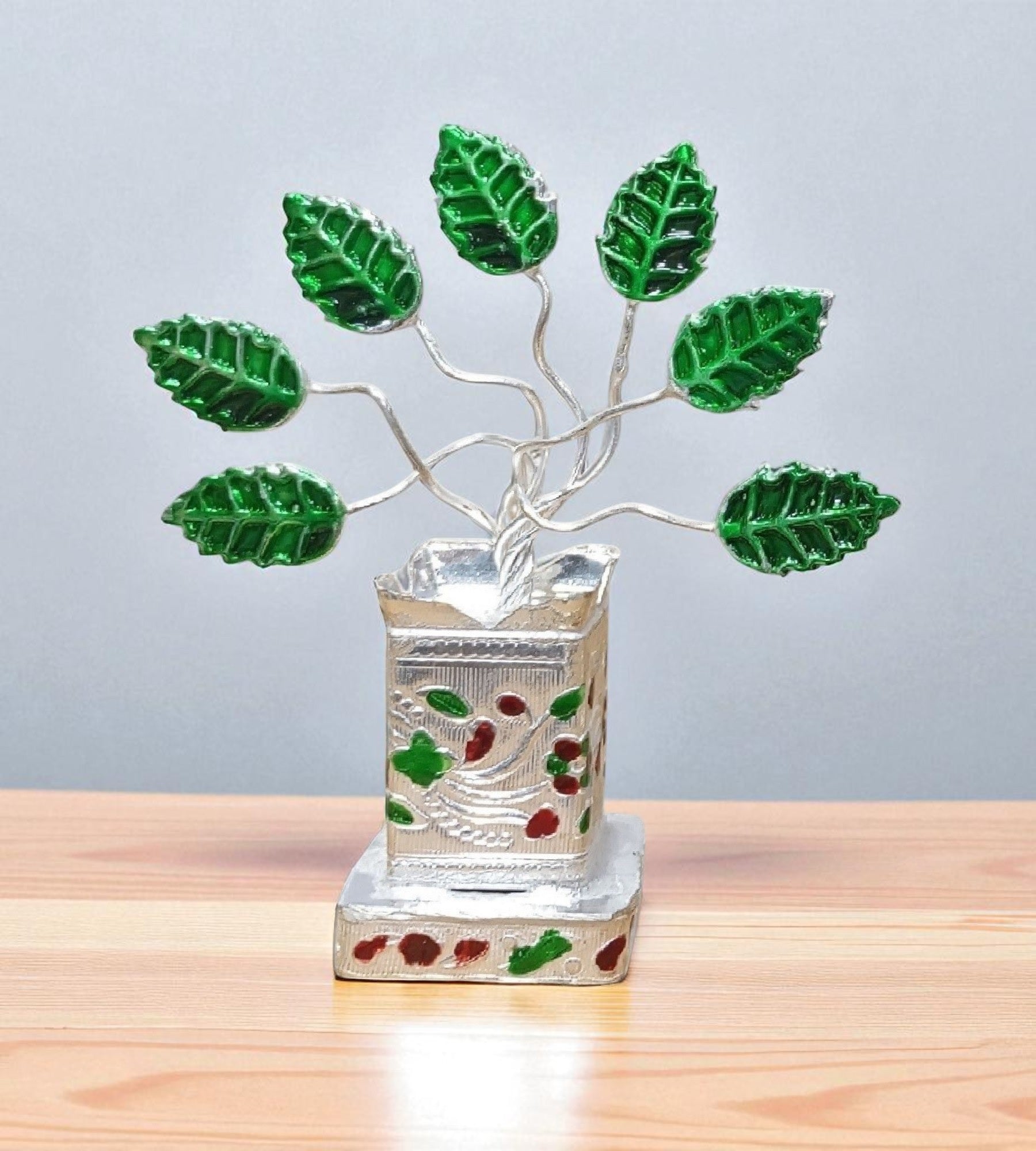Sigaram Brass 3.5 Inch Tulsi Plant For Home Pooja Decore K4603