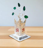 Sigaram Brass 2 Inch Tulsi Plant For Home Pooja Decore K4605