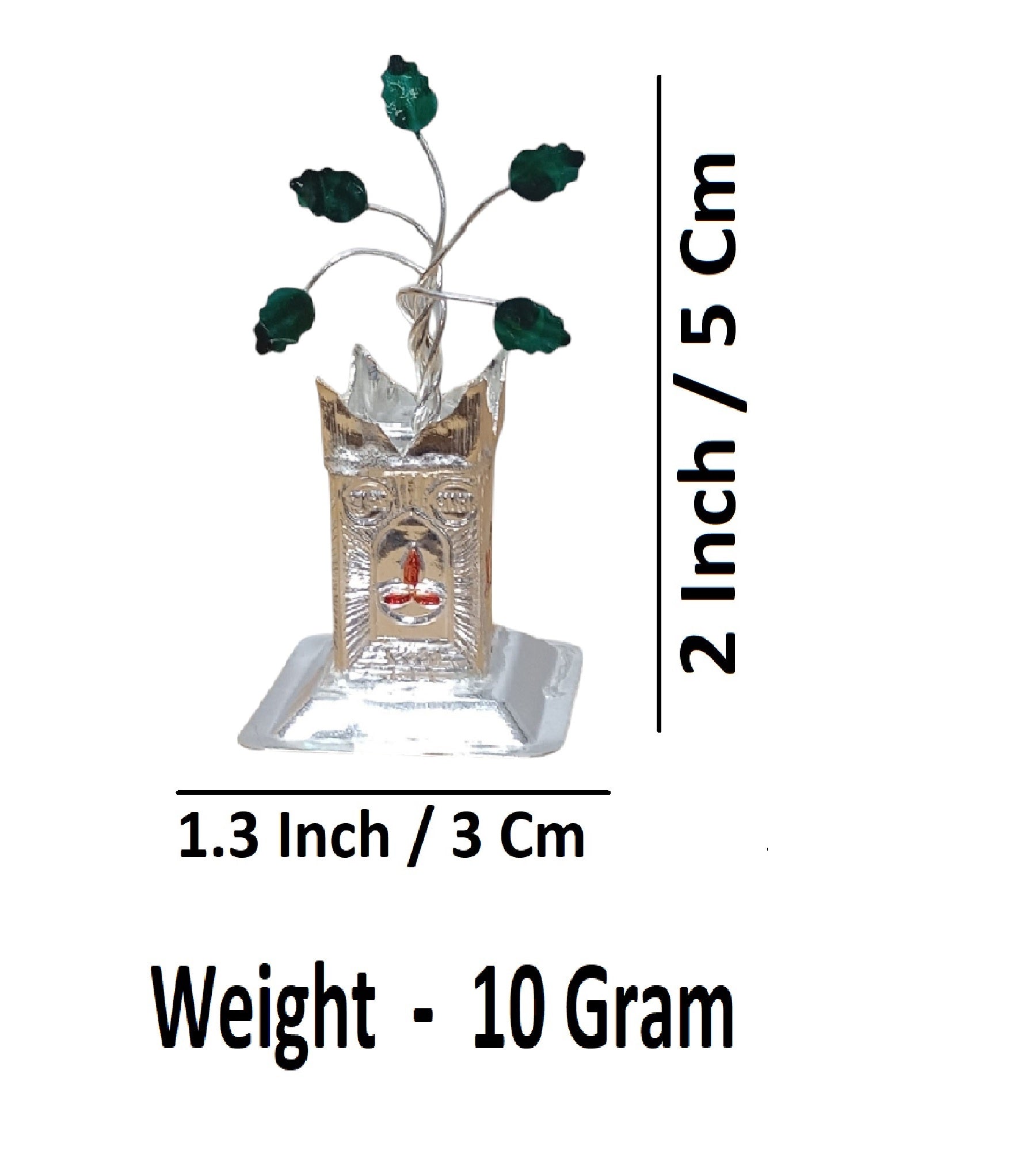 Sigaram Brass 2 Inch Tulsi Plant For Home Pooja Decore K4605