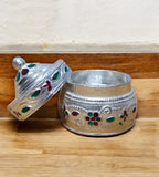 Sigaram Copper 1.5 Inch Meena Sindoor Kum Kum Dabbi For Home Pooja Decore K4606