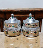 Sigaram Copper 1.5 Inch Meena Sindoor Kum Kum Dabbi For Home Pooja Decore K4607