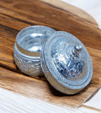 Sigaram Copper 1.5 Inch Round Meena Sindoor Kum Kum Dabbi For Home Pooja Decore k4609