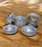 Sigaram Copper 1.5 Inch Round Meena Sindoor Kum Kum Dabbi For Home Pooja Decore k4611