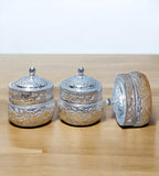 Sigaram Copper 1.5 Inch Round Meena Sindoor Kum Kum Dabbi For Home Pooja Decore k4611